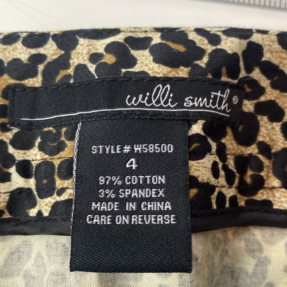 Will Smith Leopard print pencil skirt 20”, side zip, kick flap @ back EUC size 4 - Picture 3 of 15